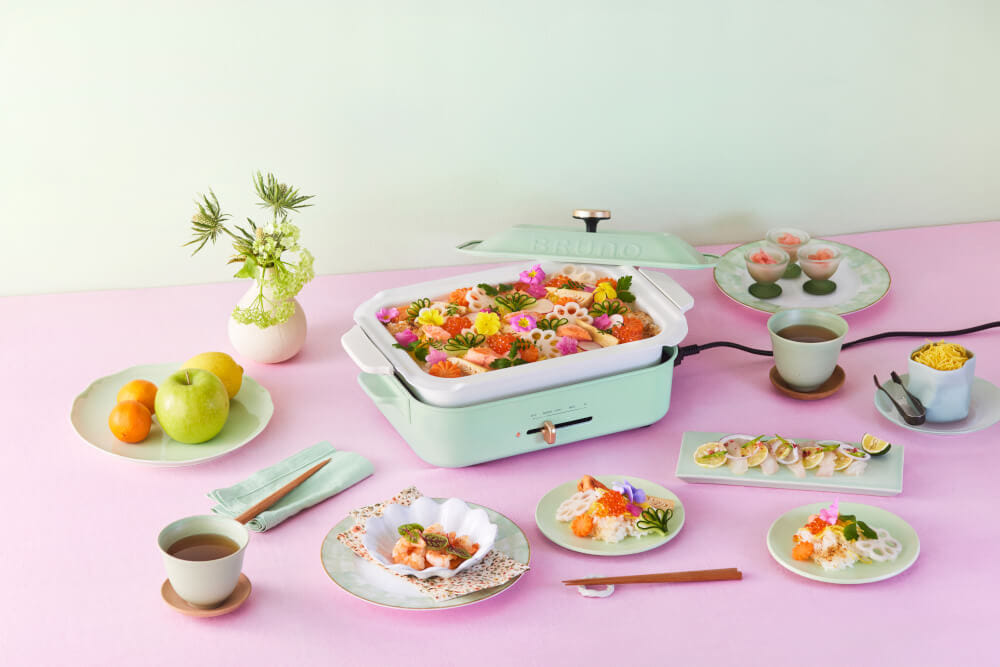 กระทะไฟฟ้าอเนกประสงค์ BRUNO COMPACT HOT PLATE BOE021-WAKAKUSA สีเขียว_7